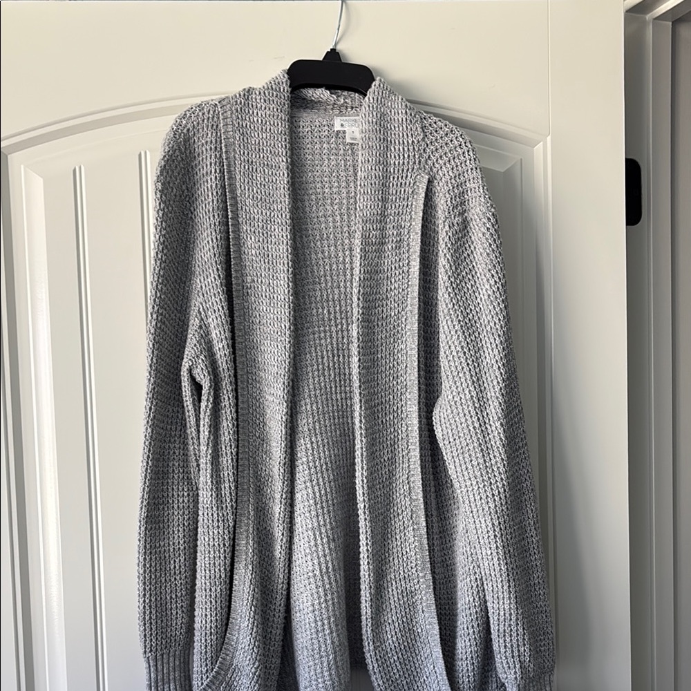 Women’s Sz XL Market & Spruce Cozy Gray Knit Cardigan
